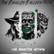 Poster for the Ghoulish Gallery, featuring a witch, a zombie, and werewolf with green paint splatters.